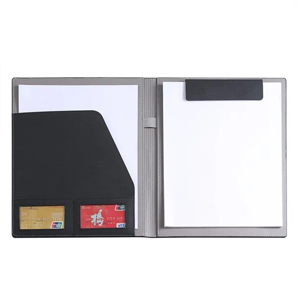 A4 PU Leather Magnetic Folder with Pockets - A4 PU Leather Magnetic Folder with Pockets - Image 9 of 9