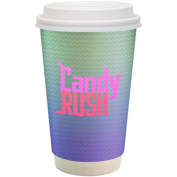 16 oz. Full Color Paper Cup with Lid - 16 oz. Full Color Paper Cup with Lid - Image 1 of 2