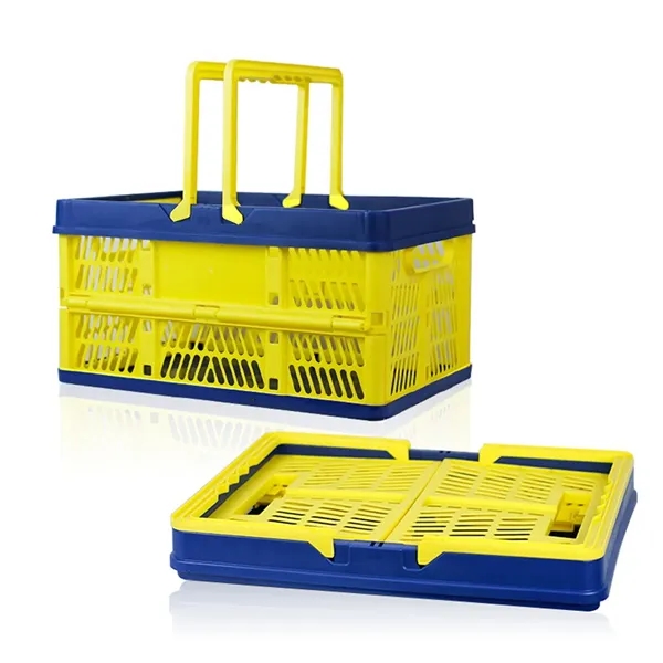 Larger Size Foldable Plastic Grocery Shopping Basket Vegetab - Larger Size Foldable Plastic Grocery Shopping Basket Vegetab - Image 4 of 8