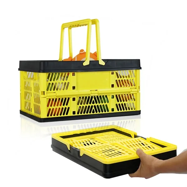 Larger Size Foldable Plastic Grocery Shopping Basket Vegetab - Larger Size Foldable Plastic Grocery Shopping Basket Vegetab - Image 5 of 8