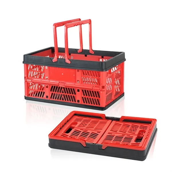 Larger Size Foldable Plastic Grocery Shopping Basket Vegetab - Larger Size Foldable Plastic Grocery Shopping Basket Vegetab - Image 6 of 8