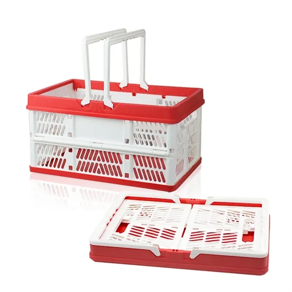 Larger Size Foldable Plastic Grocery Shopping Basket Vegetab - Larger Size Foldable Plastic Grocery Shopping Basket Vegetab - Image 7 of 8