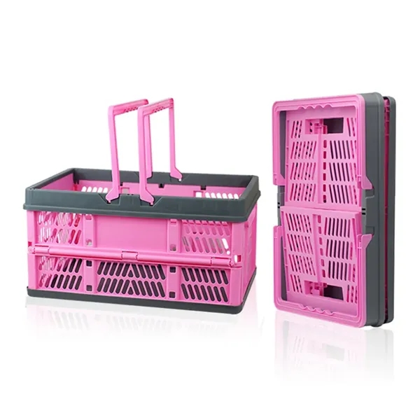 Larger Size Foldable Plastic Grocery Shopping Basket Vegetab - Larger Size Foldable Plastic Grocery Shopping Basket Vegetab - Image 8 of 8