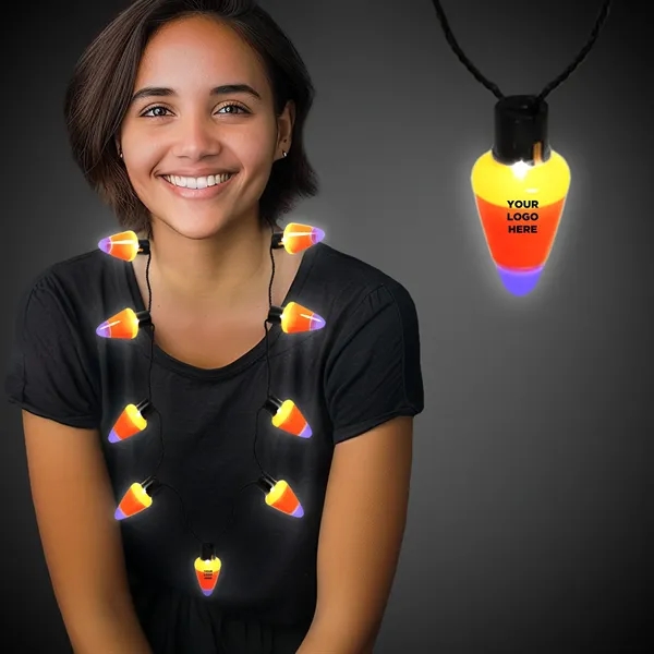 LED Candy Corn Necklace(imprintable) - LED Candy Corn Necklace(imprintable) - Image 0 of 4