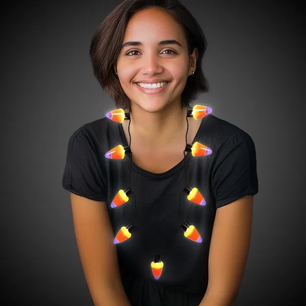 LED Candy Corn Necklace(imprintable) - LED Candy Corn Necklace(imprintable) - Image 1 of 4