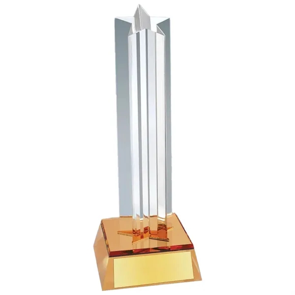 7.5" Golden Glow Column Acrylic Star Award - 7.5" Golden Glow Column Acrylic Star Award - Image 2 of 2