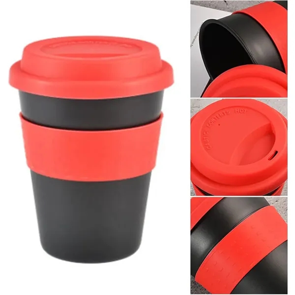 Portable Drinkware Coffee Plastic Cup With Silicone Lid - Portable Drinkware Coffee Plastic Cup With Silicone Lid - Image 2 of 7