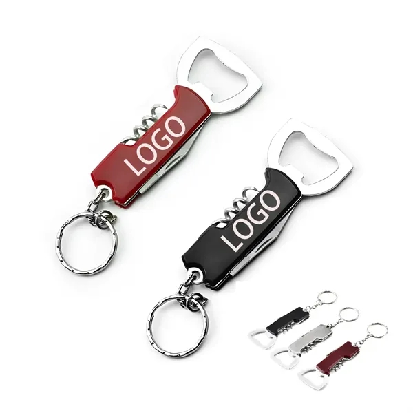 Multifunctional Bottle Opener Keychain - Multifunctional Bottle Opener Keychain - Image 0 of 5