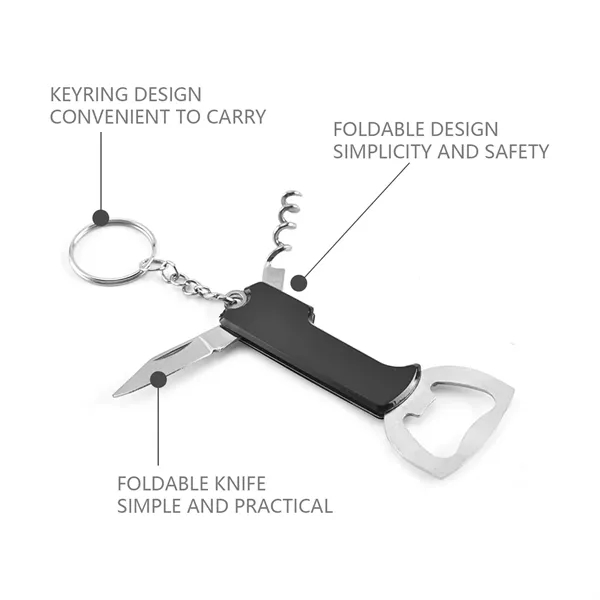 Multifunctional Bottle Opener Keychain - Multifunctional Bottle Opener Keychain - Image 5 of 5