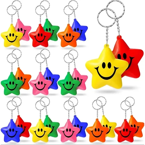 2" Star Stress Ball Keychains - 2" Star Stress Ball Keychains - Image 2 of 5