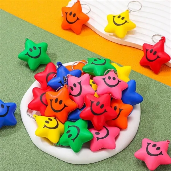 2" Star Stress Ball Keychains - 2" Star Stress Ball Keychains - Image 4 of 5