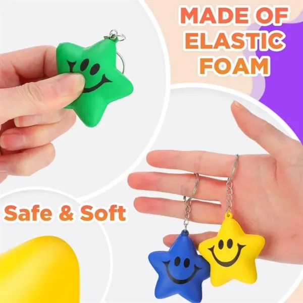 2" Star Stress Ball Keychains - 2" Star Stress Ball Keychains - Image 5 of 5