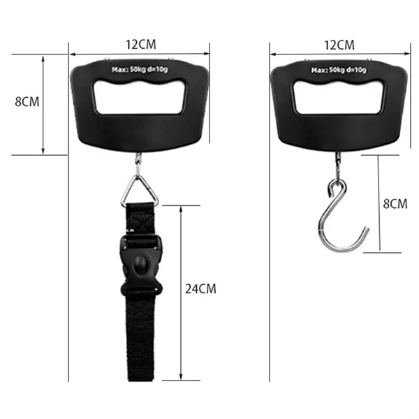 Portable Luggage Scale LCD Electronic Travel Digital Weighs - Portable Luggage Scale LCD Electronic Travel Digital Weighs - Image 1 of 8