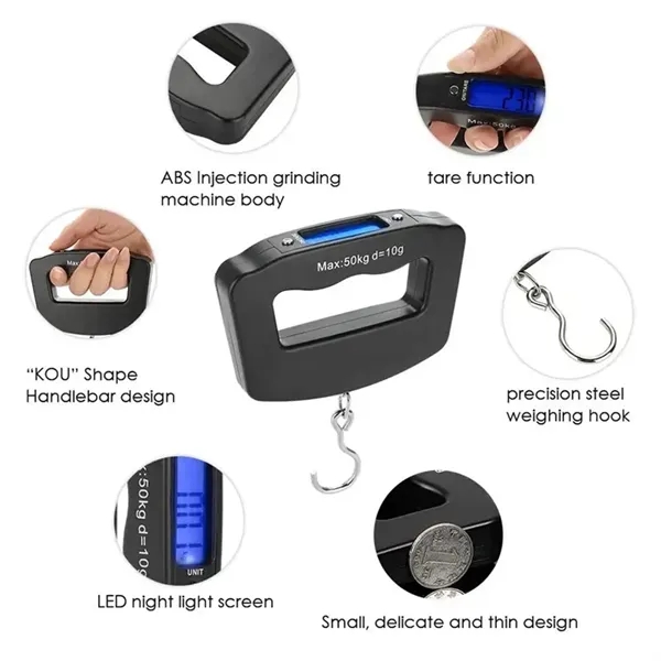 Portable Luggage Scale LCD Electronic Travel Digital Weighs - Portable Luggage Scale LCD Electronic Travel Digital Weighs - Image 2 of 8