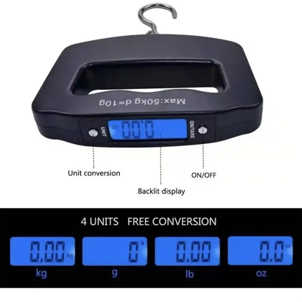 Portable Luggage Scale LCD Electronic Travel Digital Weighs - Portable Luggage Scale LCD Electronic Travel Digital Weighs - Image 3 of 8