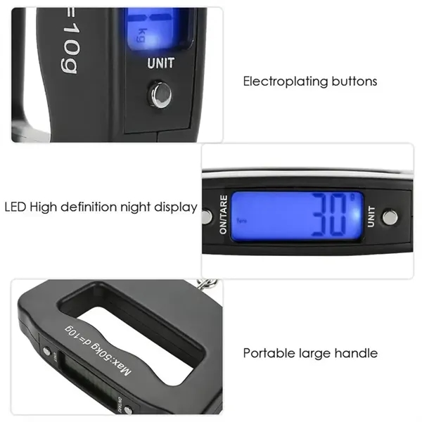 Portable Luggage Scale LCD Electronic Travel Digital Weighs - Portable Luggage Scale LCD Electronic Travel Digital Weighs - Image 4 of 8