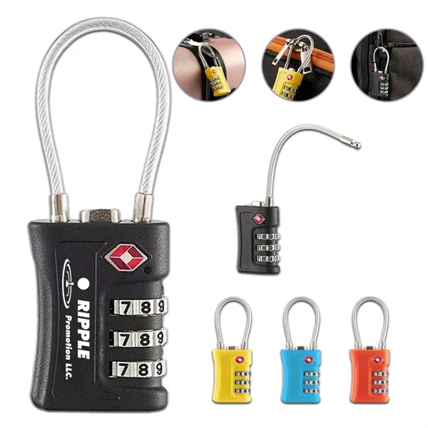 TSA 3-Bit Code Travel Luggage Suitcase Anti-theft Padlock - TSA 3-Bit Code Travel Luggage Suitcase Anti-theft Padlock - Image 0 of 6