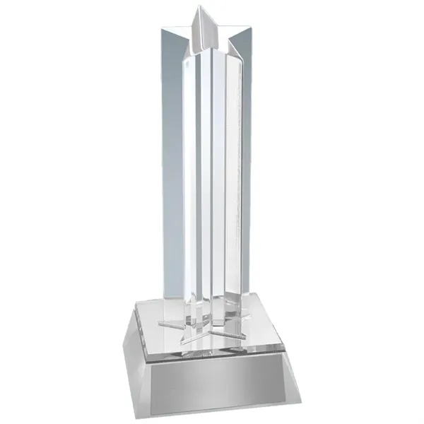 6.75" Blue Brilliance Column Acrylic Star Award - 6.75" Blue Brilliance Column Acrylic Star Award - Image 2 of 3