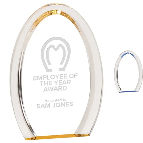 8" Radiant Halo Oval Acrylic Award - 8" Radiant Halo Oval Acrylic Award - Image 0 of 2