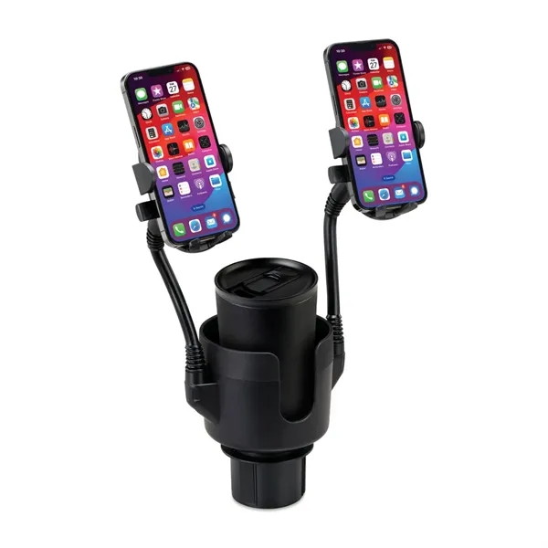 iLive™ Cup Holder with Dual Mobile Phone Mount - iLive™ Cup Holder with Dual Mobile Phone Mount - Image 1 of 4
