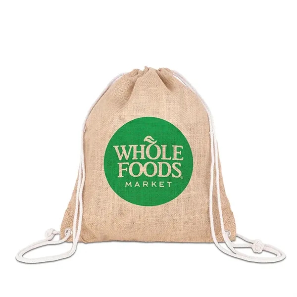 India Jute Drawstring Bag - India Jute Drawstring Bag - Image 2 of 6