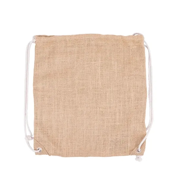India Jute Drawstring Bag - India Jute Drawstring Bag - Image 4 of 6