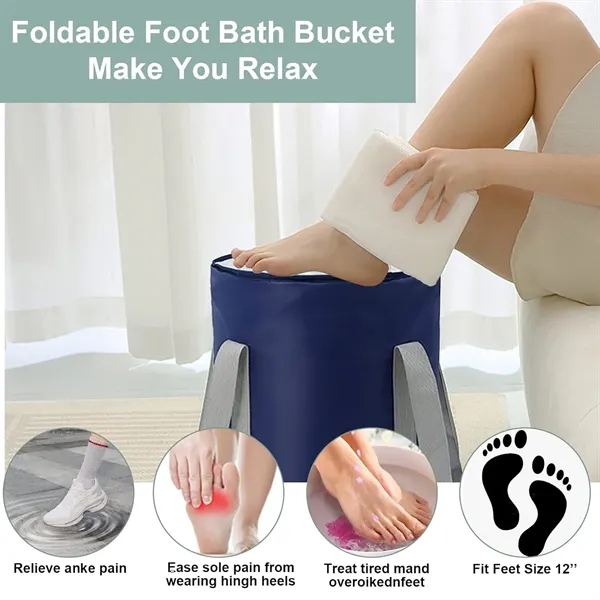 30L Collapsible Foot Soaking Bag with Handle - 30L Collapsible Foot Soaking Bag with Handle - Image 5 of 6
