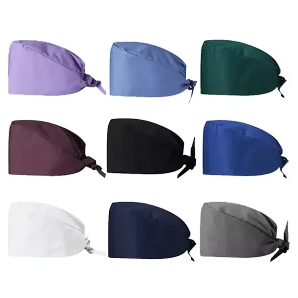 Medical Button Hat with Sweatband Unisex Nurse Cap - Medical Button Hat with Sweatband Unisex Nurse Cap - Image 2 of 3