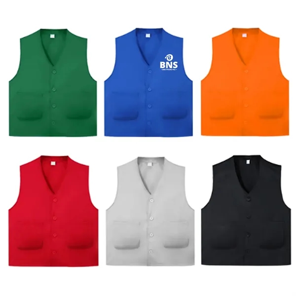 Neutral Promotional Vest with Zip-up for Volunteer Activitie - Neutral Promotional Vest with Zip-up for Volunteer Activitie - Image 0 of 3