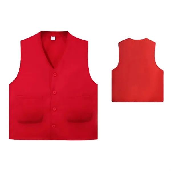 Neutral Promotional Vest with Zip-up for Volunteer Activitie - Neutral Promotional Vest with Zip-up for Volunteer Activitie - Image 3 of 3