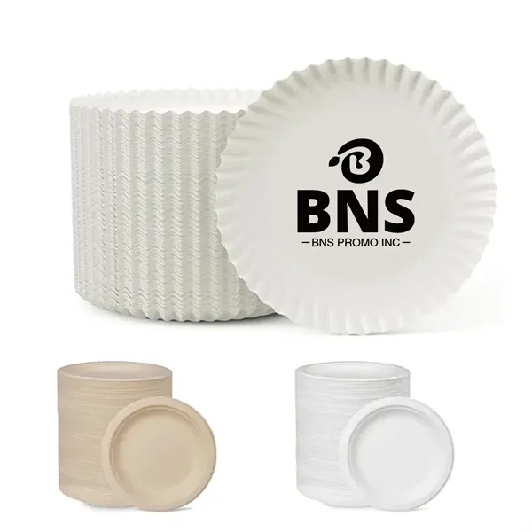 Round White Paper Plate Heavy Duty Disposable Paper Plate - Round White Paper Plate Heavy Duty Disposable Paper Plate - Image 0 of 3