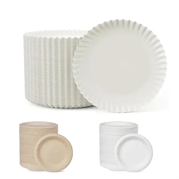 Round White Paper Plate Heavy Duty Disposable Paper Plate - Round White Paper Plate Heavy Duty Disposable Paper Plate - Image 2 of 3