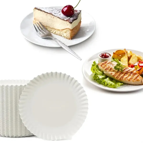 Round White Paper Plate Heavy Duty Disposable Paper Plate - Round White Paper Plate Heavy Duty Disposable Paper Plate - Image 3 of 3