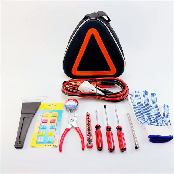 Emergency Roadside Kit in Triangular Shaped Tote Bag - Emergency Roadside Kit in Triangular Shaped Tote Bag - Image 3 of 3