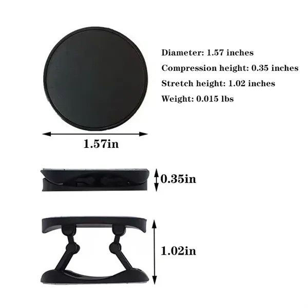 ABS Custom Round Foldable Phone Back Holder Bracket - ABS Custom Round Foldable Phone Back Holder Bracket - Image 1 of 2