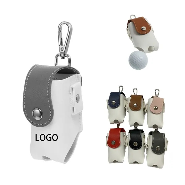 Golf Ball Carry Pouch with Tee Holder, Buckle, Clip - Golf Ball Carry Pouch with Tee Holder, Buckle, Clip - Image 0 of 6