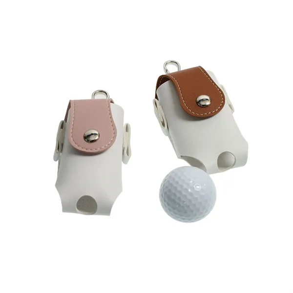 Golf Ball Carry Pouch with Tee Holder, Buckle, Clip - Golf Ball Carry Pouch with Tee Holder, Buckle, Clip - Image 2 of 6