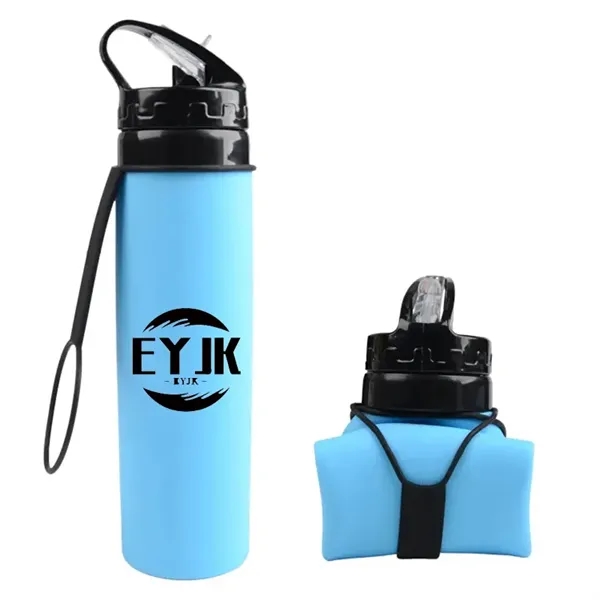Silicone Foldable Folding Sports Bottle - Silicone Foldable Folding Sports Bottle - Image 0 of 1