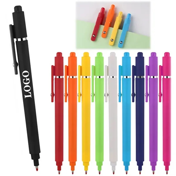 Plastic Click Action 0.5mm Black Gel Ink Ballpoint Pen - Plastic Click Action 0.5mm Black Gel Ink Ballpoint Pen - Image 0 of 2