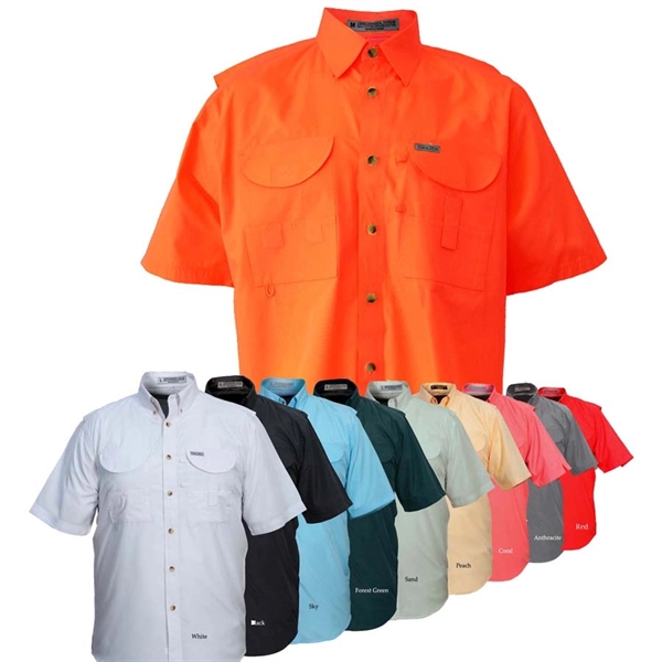 100% Polyester Short Sleeve Fishing Shirt - 100% Polyester Short Sleeve Fishing Shirt - Image 6 of 12