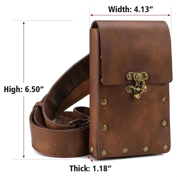 Vintage Leather Waist Bag - Vintage Leather Waist Bag - Image 1 of 3