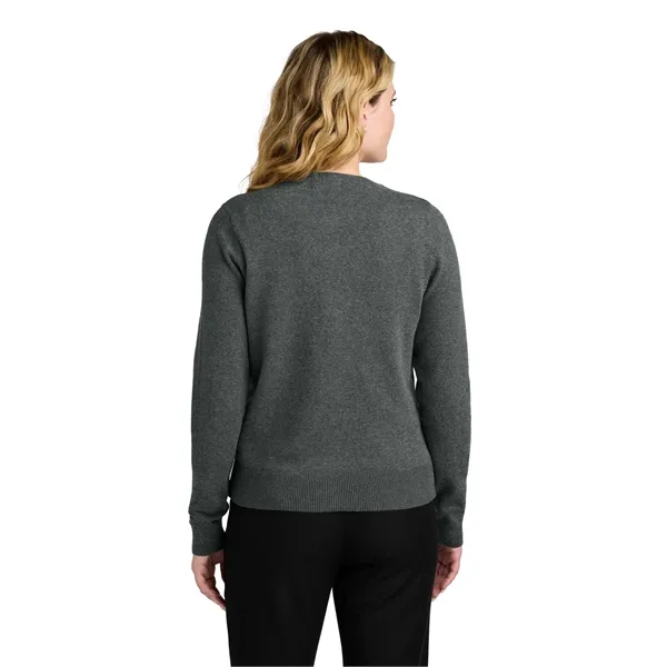 Port Authority Women's Easy Care Crewneck Cardigan Sweater - Port Authority Women's Easy Care Crewneck Cardigan Sweater - Image 1 of 14