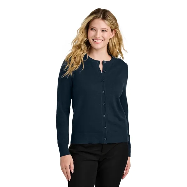 Port Authority Women's Easy Care Crewneck Cardigan Sweater - Port Authority Women's Easy Care Crewneck Cardigan Sweater - Image 9 of 14