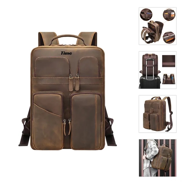 Large Genuine Leather Backpack for Men - Large Genuine Leather Backpack for Men - Image 0 of 0