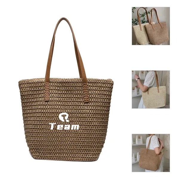 Straw Woven Tote Shoulder Bag - Straw Woven Tote Shoulder Bag - Image 0 of 0