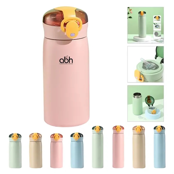 Kids Stainless Steel Insulated Water Bottle with Straw - Kids Stainless Steel Insulated Water Bottle with Straw - Image 0 of 2