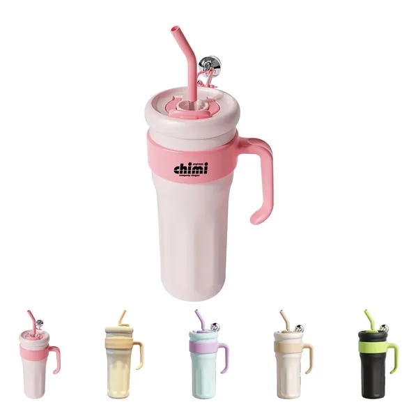 42oz Reusable Stainless Steel Straw Handle Tumbler - 42oz Reusable Stainless Steel Straw Handle Tumbler - Image 0 of 0