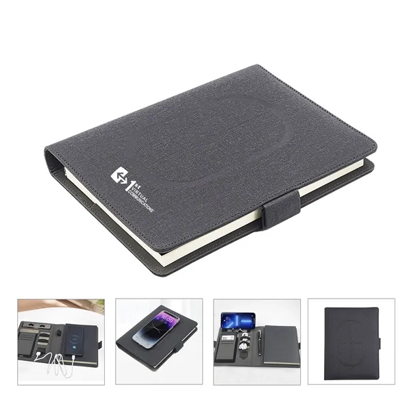 A5 Wireless Charging Organizer Portfolio Notebook