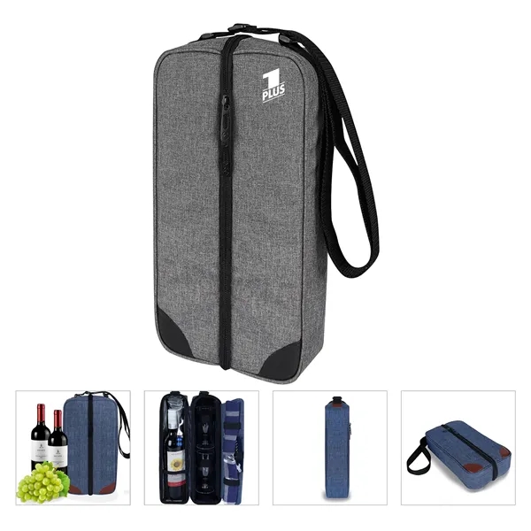 Wine Tote Bag with Cooler Compartment & Picnic Set - Wine Tote Bag with Cooler Compartment & Picnic Set - Image 0 of 7