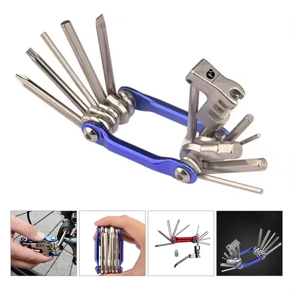 11 In 1 Folding Portable Bicycle Multitool Kit